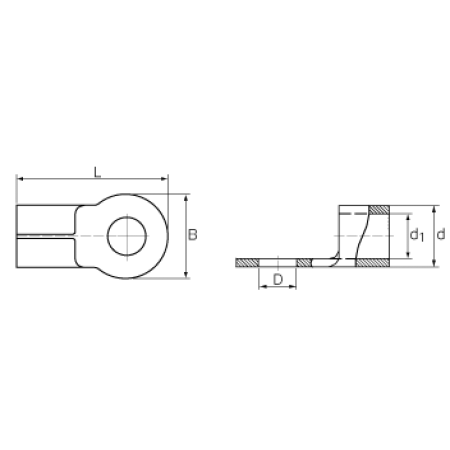 КВТ Наконечник медный под пайку ПМ 10–6 (мин партия 100 шт.) 48881 KVT КВТ Наконечник медный под пайку ПМ 10–6 (мин партия 100 шт.) 48881 KVT