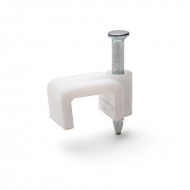 КВТ Скоба пластиковая СПП 14 для плоских кабелей 49456 (цена за уп.) KVT