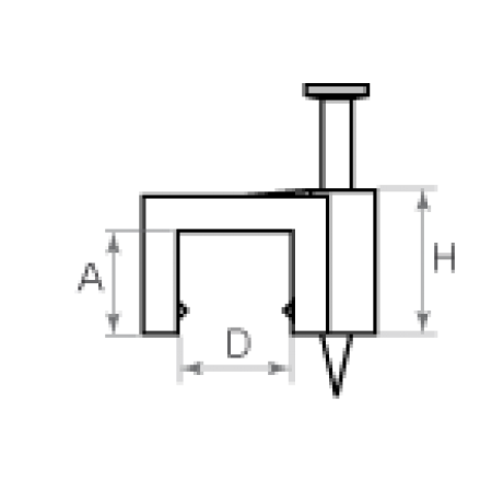 КВТ Скоба пластиковая СПП 14 для плоских кабелей 49456 (цена за уп.) KVT КВТ Скоба пластиковая СПП 14 для плоских кабелей 49456 (цена за уп.) KVT