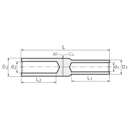 КВТ Гильза алюмомедная ГАМ-25/16 (мин партия 20 шт.) 50554 KVT КВТ Гильза алюмомедная ГАМ-25/16 (мин партия 20 шт.) 50554 KVT