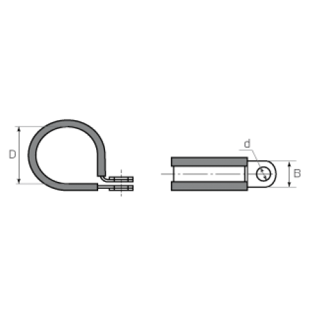 КВТ Скоба металлическая СМР 15-16 с резиновым покрытием (мин партия 100 шт.) 61349 KVT КВТ Скоба металлическая СМР 15-16 с резиновым покрытием (мин партия 100 шт.) 61349 KVT