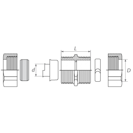 КВТ Муфта СТМ-32 для соединений труба-металлорукав 61406 KVT КВТ Муфта СТМ-32 для соединений труба-металлорукав 61406 KVT