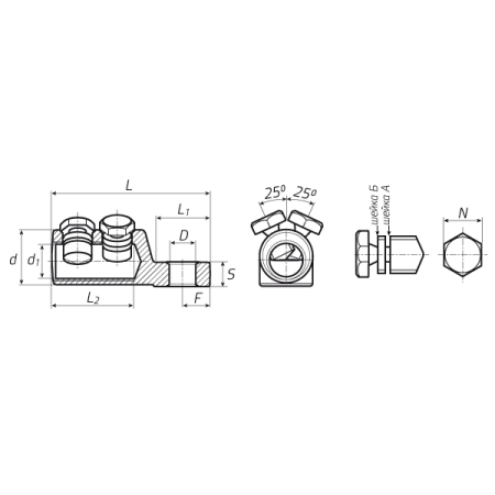 КВТ Наконечник болтовой 2НБЕ-70/120 (мин партия 10 шт.) 65808 KVT КВТ Наконечник болтовой 2НБЕ-70/120 (мин партия 10 шт.) 65808 KVT