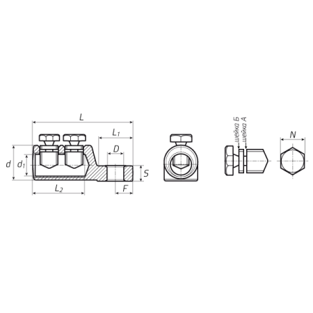 КВТ Наконечник болтовой 2НБ-70/120 (мин партия 10 шт.) 65818 KVT КВТ Наконечник болтовой 2НБ-70/120 (мин партия 10 шт.) 65818 KVT