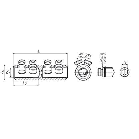 КВТ Соединитель болтовой 4СБЕ-35–150/240 (мин партия 5 шт.) 65826 KVT КВТ Соединитель болтовой 4СБЕ-35–150/240 (мин партия 5 шт.) 65826 KVT