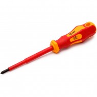 КВТ Диэлектрическая отвертка VDE PZ1x100 мм 69306 KVT