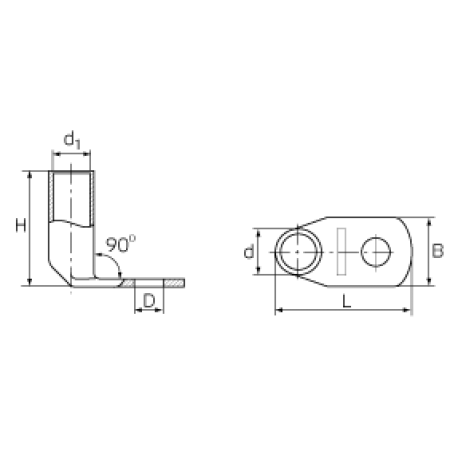КВТ Наконечник угловой (90°) медный луженый ТМЛс(90) 150-12 (мин партия 10 шт.) 70297 KVT КВТ Наконечник угловой (90°) медный луженый ТМЛс(90) 150-12 (мин партия 10 шт.) 70297 KVT