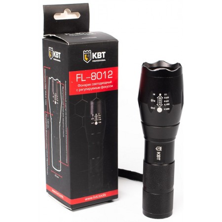 КВТ Фонарик ручной светодиодный FL-8012 78259 KVT КВТ Фонарик ручной светодиодный FL-8012 78259 KVT