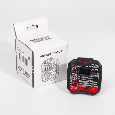 КВТ Тестер розеток и УЗО KT 106D КВТ Тестер розеток и УЗО KT 106D